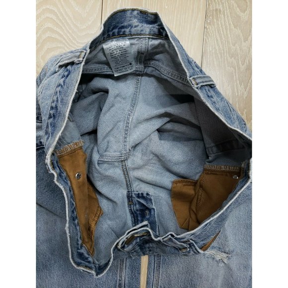 Carhartt Mens 38X32 Blue Straight Traditional Fit Jeans 100% Cotton Distressed - Picture 6 of 9